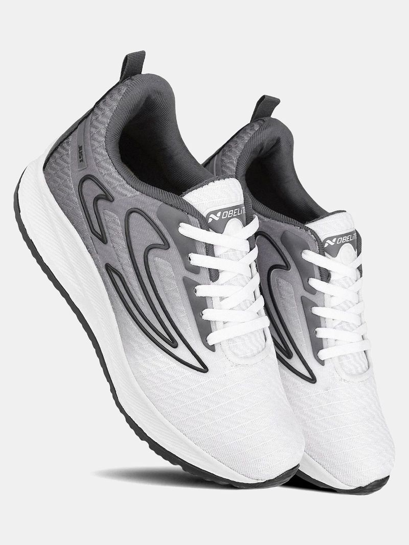 Nobelite Premium Running Shoes for Men (White, Black, 7) - Image 5