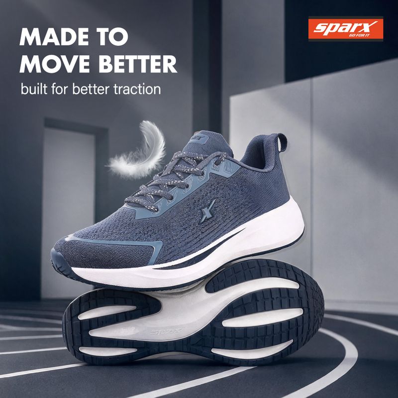 Sparx SM 9108 | Stylish, Comfortable | Walking Shoes For Men (Grey, Black , 8) - Image 7