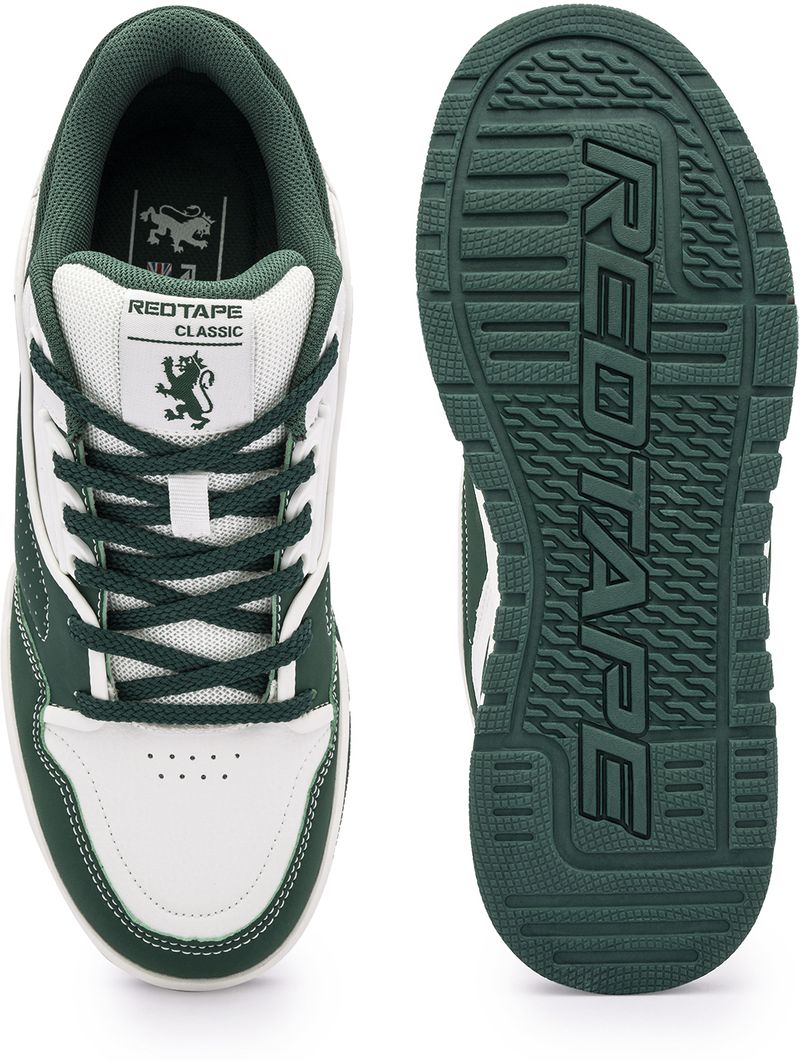 RED TAPE Low Cut Green Sneakers For Men - Image 6