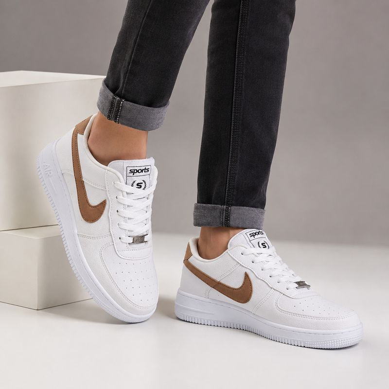 Leevax Men White Sneakers (Size 6) - Image 4