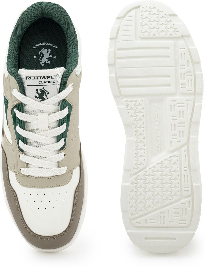 RED TAPE Lifestyle Sneakers for Men (Green, White, UK 9) - Image 6