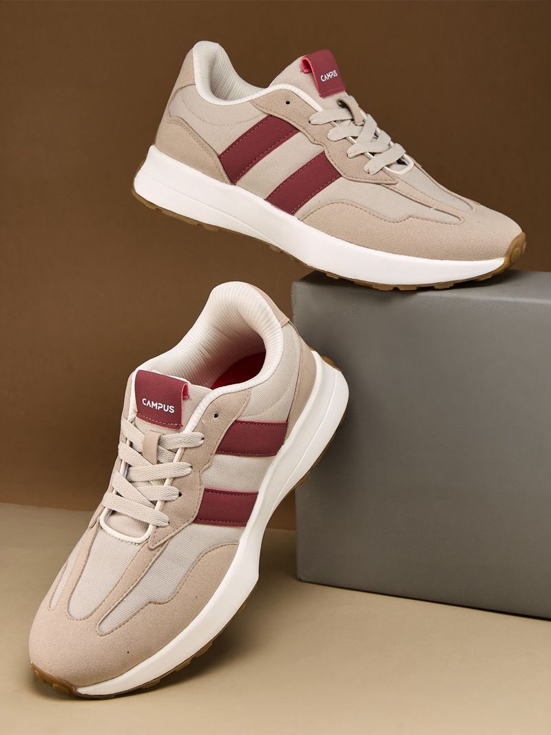 CAMPUS BRISK Men's Casual Sneakers (Beige, UK 10) - Image 5