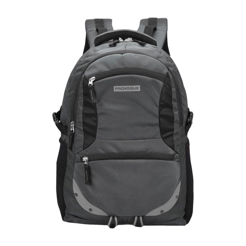 PROVOGUE Large 35 L Laptop Backpack Spacy unisex bag with rain cover and reflective strip Grey