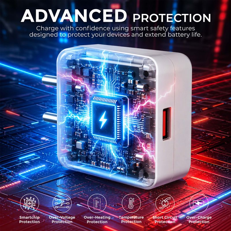 MAK 80W Dash 3A Wall Charger with Detachable Cable - Image 3