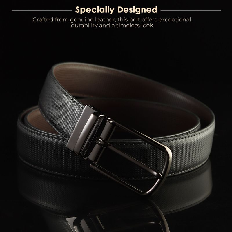 WROGN Black Reversible Leather Belt - Image 3