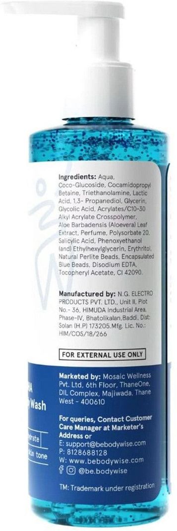 Be Bodywise 5% AHA 1% Salicylic Acid Detan Body Wash 250 ml - Image 6