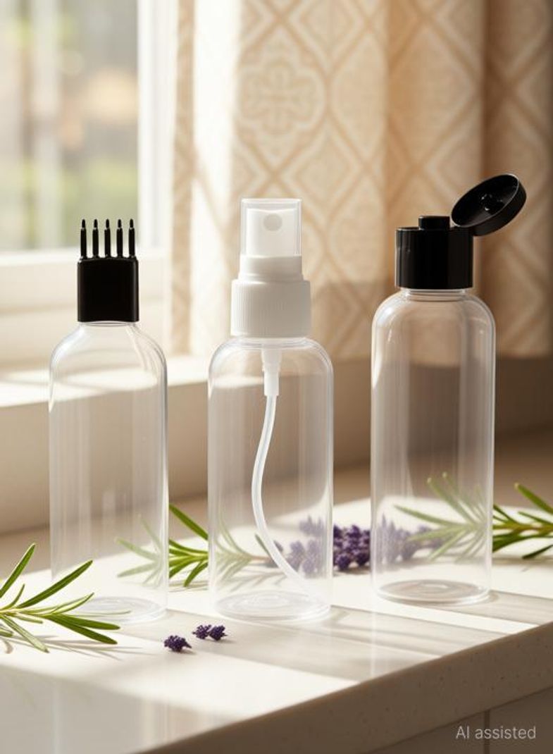 Insta cool 3 Refillable Mist Spray Bottles, 1 Hair Comb - Image 4