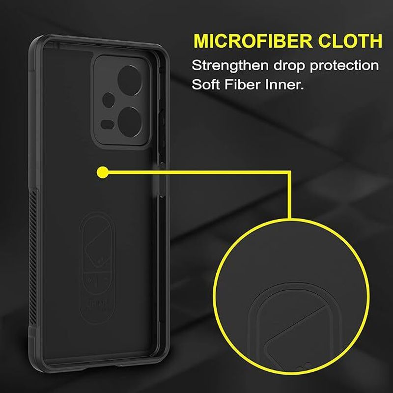 DRYLBEET CASE Back Cover for POCO X5 5G Black - Image 3