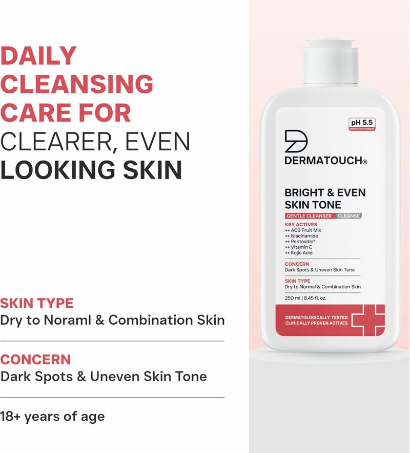 Dermatouch Bright & Even Skin Tone Gentle Cleanser 100ml - Image 4