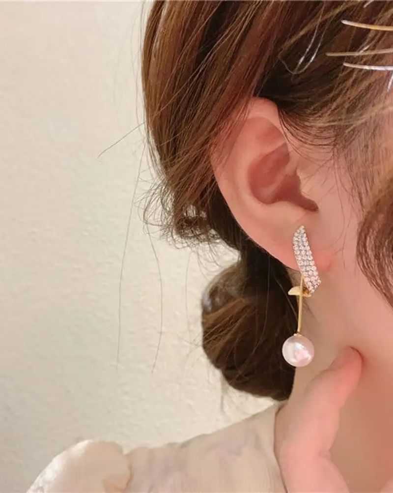 Kradhika Gold Plated Crystal Swan Earrings Combo Set - Image 4
