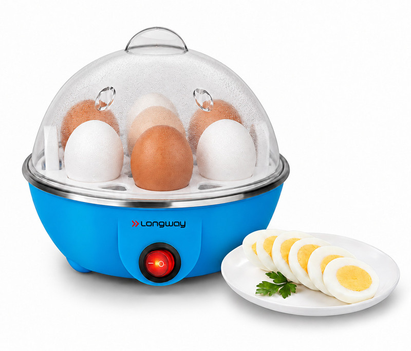 Longway Eggo 350 W Egg Cooker (Blue, 7 Eggs)