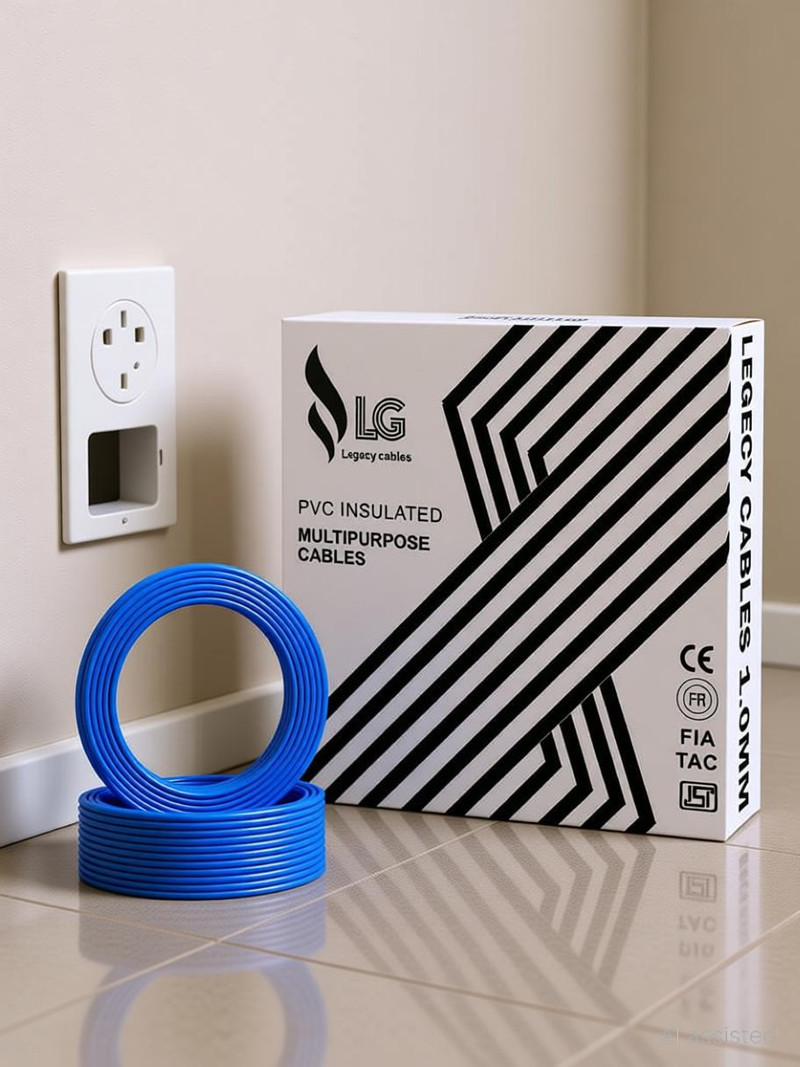 Legacy Cables LG 1 Sqmm Electrical Wire|90m|Single Core|Copper|FR PVC Insulation Domestic 1 sq/mm Blue 90 m Wire (Blue)