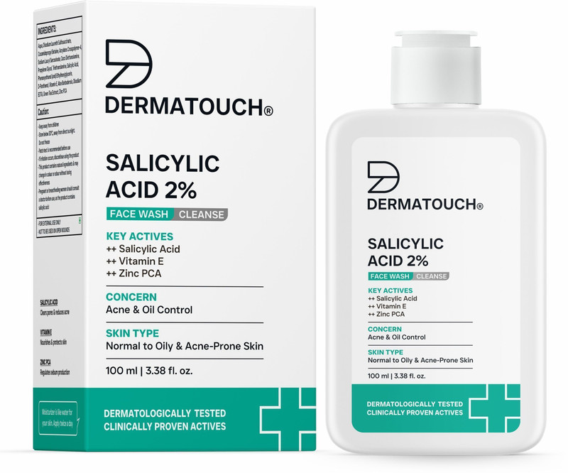 Dermatouch Salicylic Acid 2%  | For Acne & Oil Control |Suitable to All Skin Types Face Wash (100 ml)