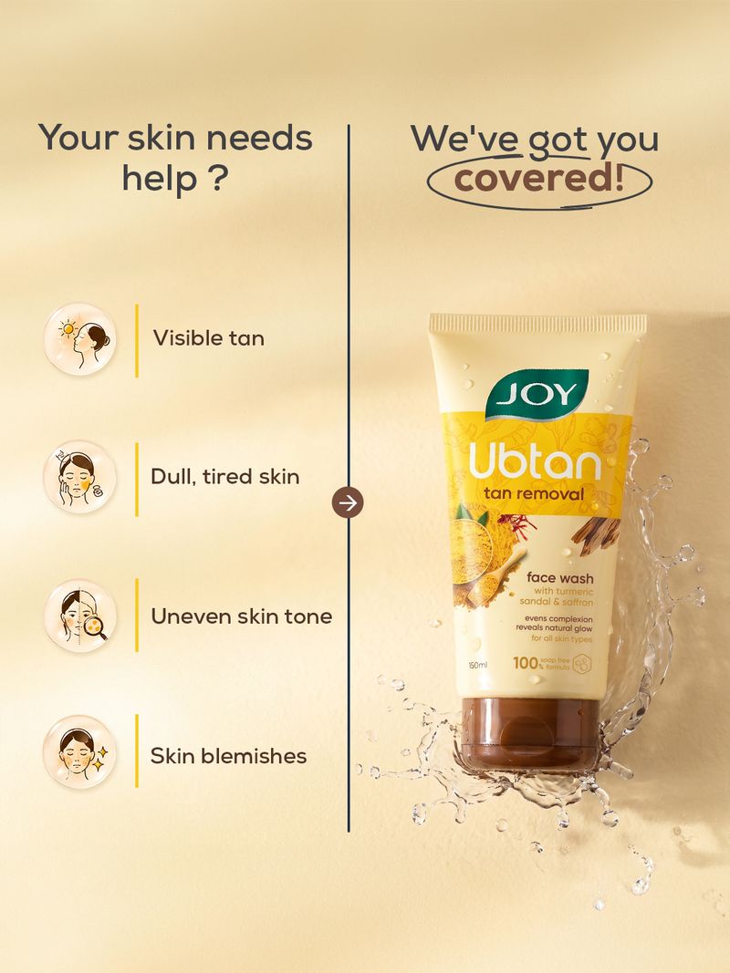 Joy Ubtan Tan Removal Face Wash 100 ml - Image 6