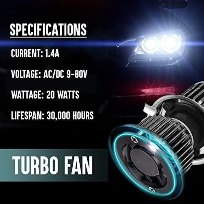 WESSER H4 LED Headlight Bulb Dual Color - Image 4