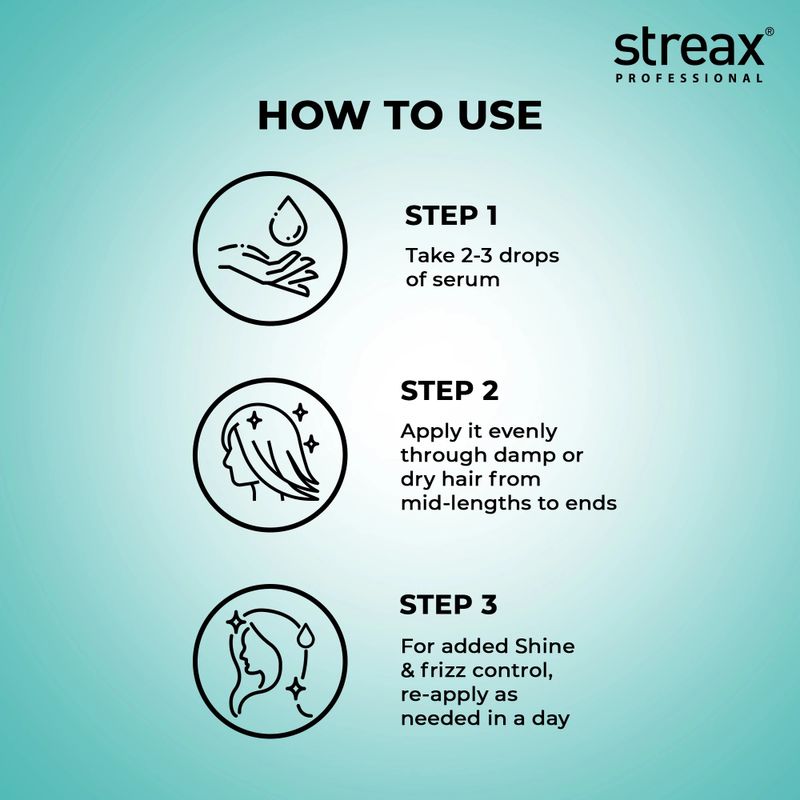 Streax Vitariche Gloss Hair Serum - Vitamin E & Macadamia Oil (200 ml) - Image 6