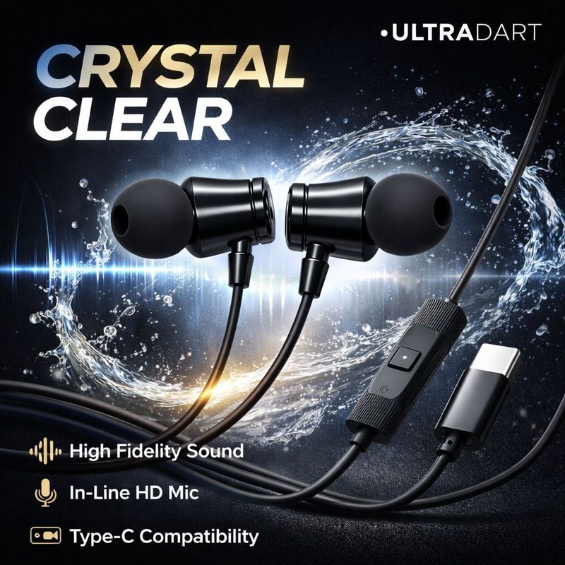 Bullfrog Type-C Earphone with Mic - Image 3
