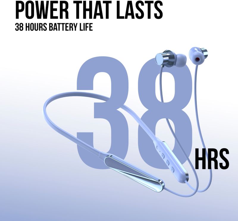 Aurabit Dynamic Bluetooth Neckband Earphones with ENC - Image 5