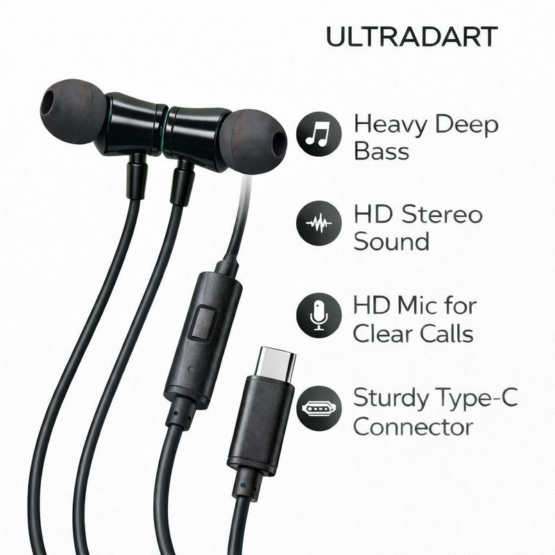 Bullfrog Type-C Earphone with Mic - Image 4