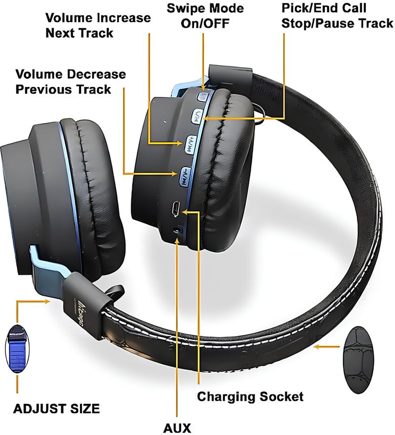 YAROH B99_SH-12 Wireless Bluetooth Over Ear Headphone - Image 4
