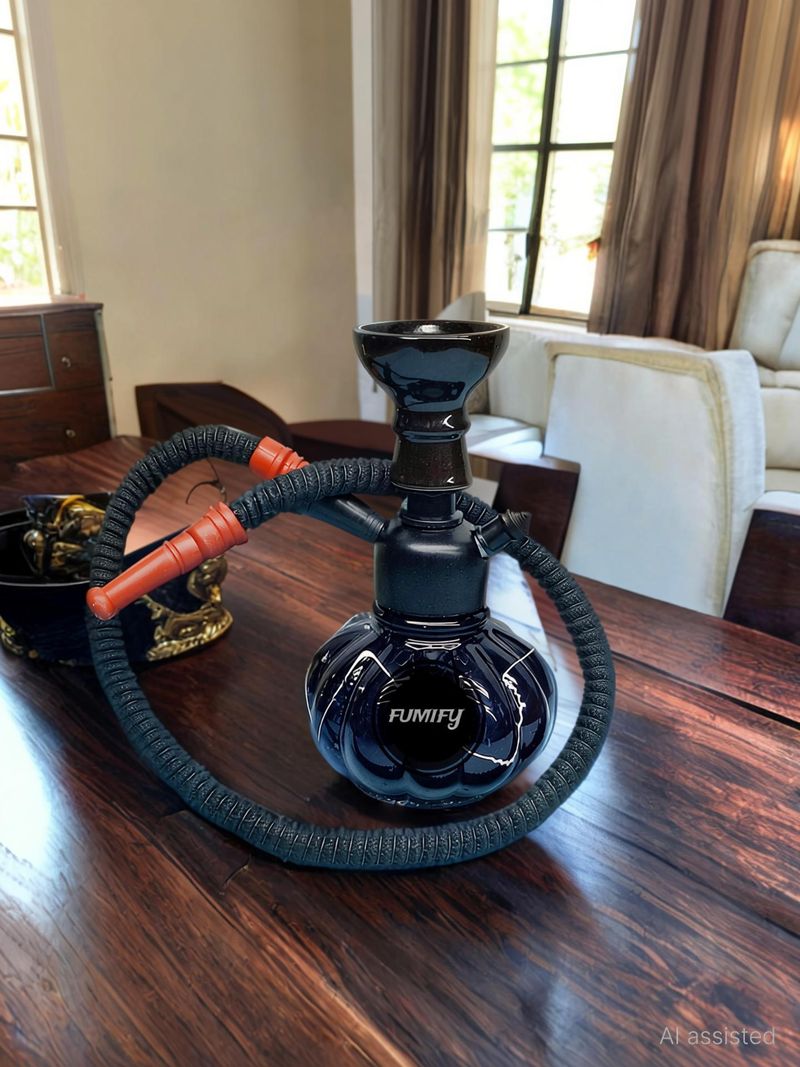 Bezak 8 inch Iron Hookah Black - Image 2