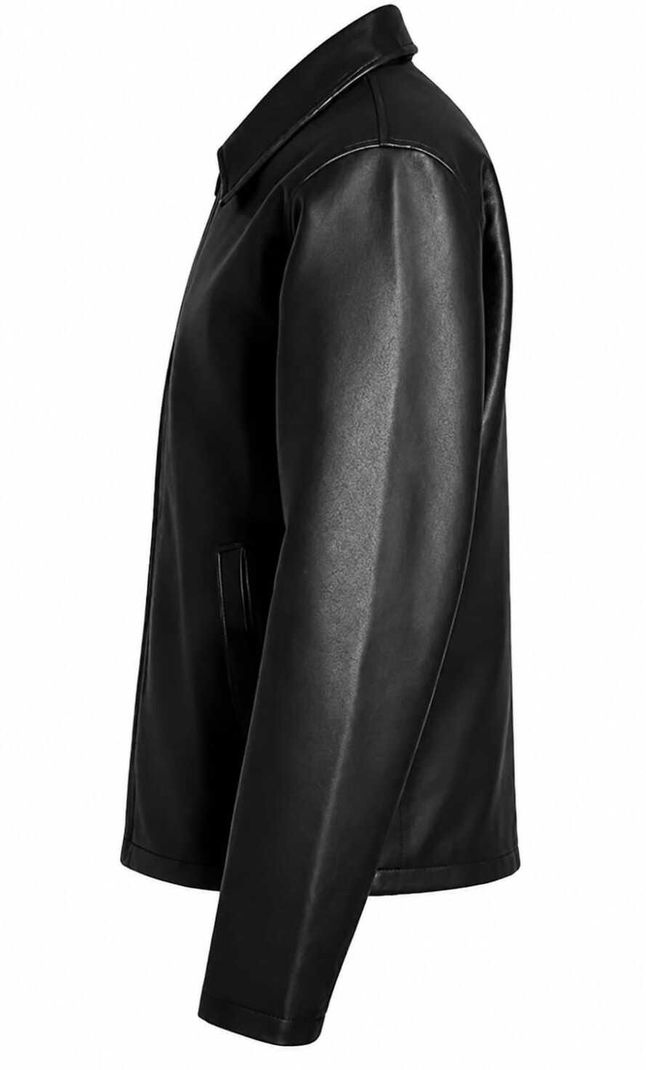 SNAPRCARTZ Men Solid Leather Jacket - Image 4