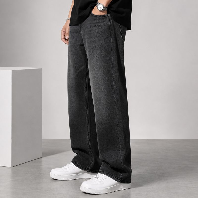 JEANJACK Men Relaxed Fit Mid Rise Grey Jeans - Image 2