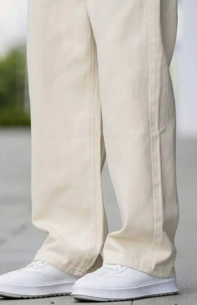 GENZ VANE Men Beige Mid Rise Straight Fit Jeans - Image 5
