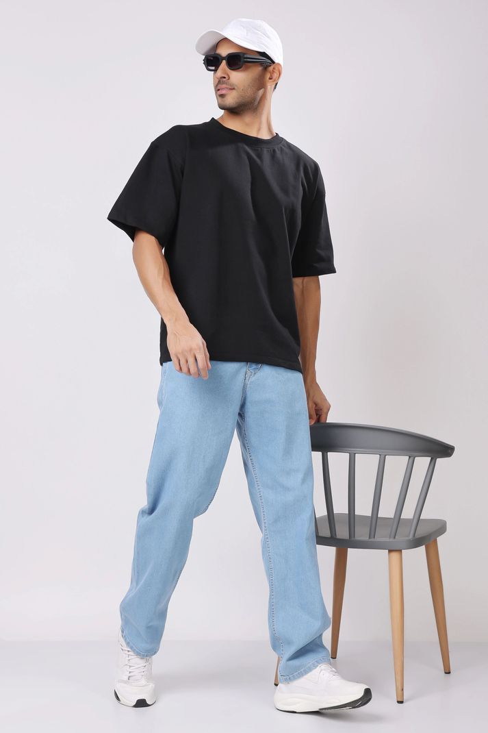 ZAYSH Men Loose Fit Mid Rise Light Blue Jeans - Image 6