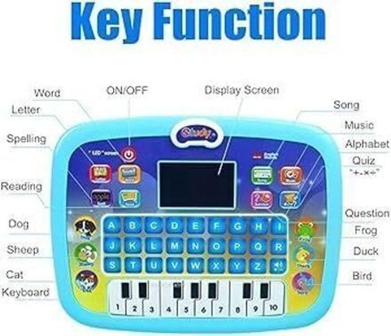 Braintastic Kids Educational Laptop Toy with LED Screen - Image 5