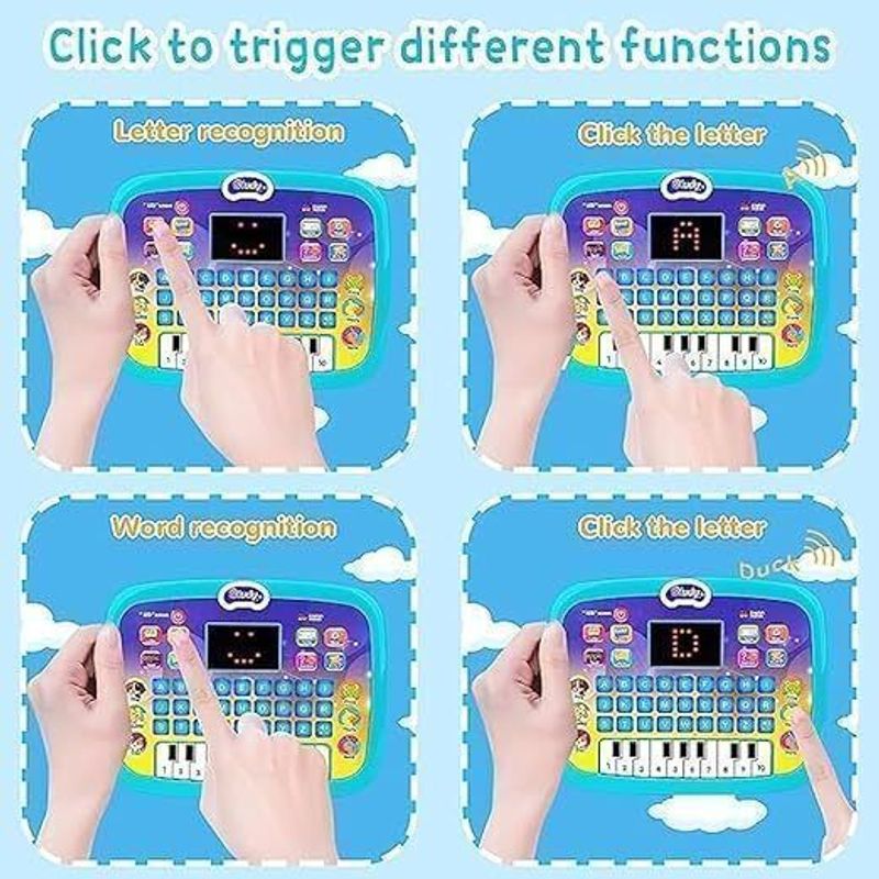 Braintastic Kids Educational Laptop Toy with LED Screen - Image 6