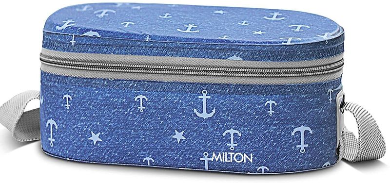 MILTON Blue 3 Containers Stainless Steel Office Lunch Box - Image 5