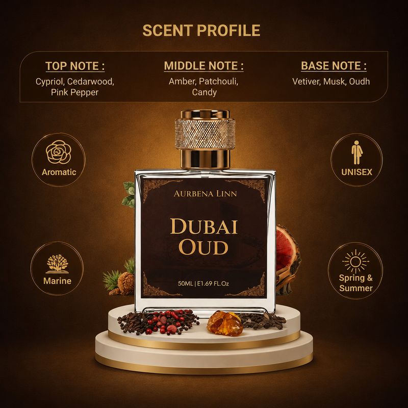Aurbena Linn Oud Dubai Perfume 50 ml - Image 4
