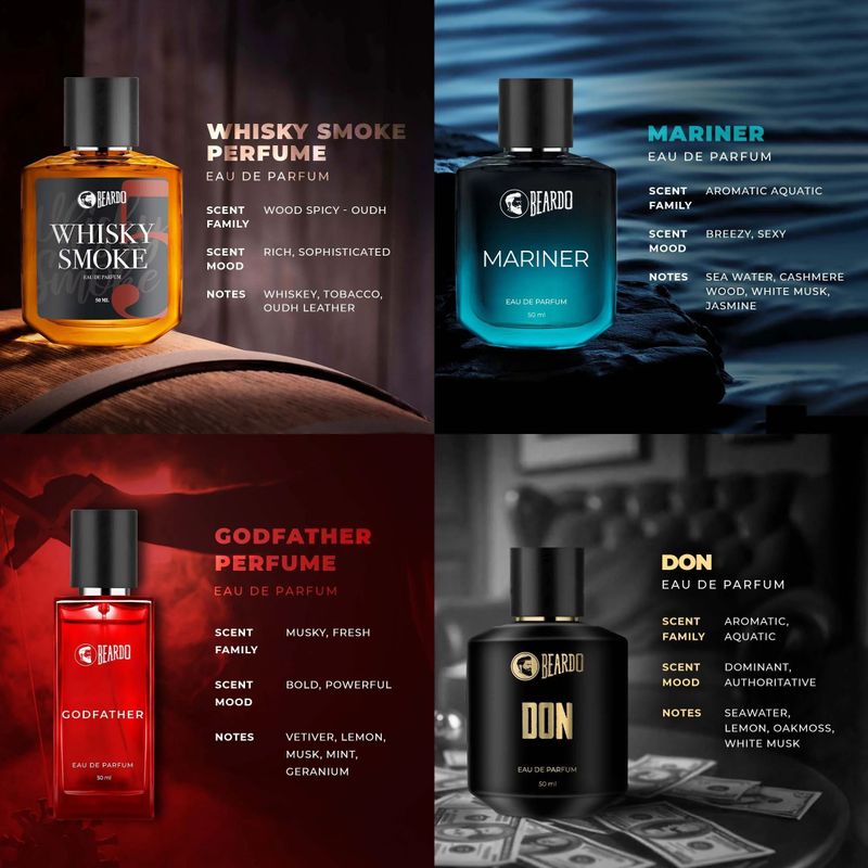 BEARDO Whiskey Smoke, Mariner, GodFather & Don Perfume - Image 6