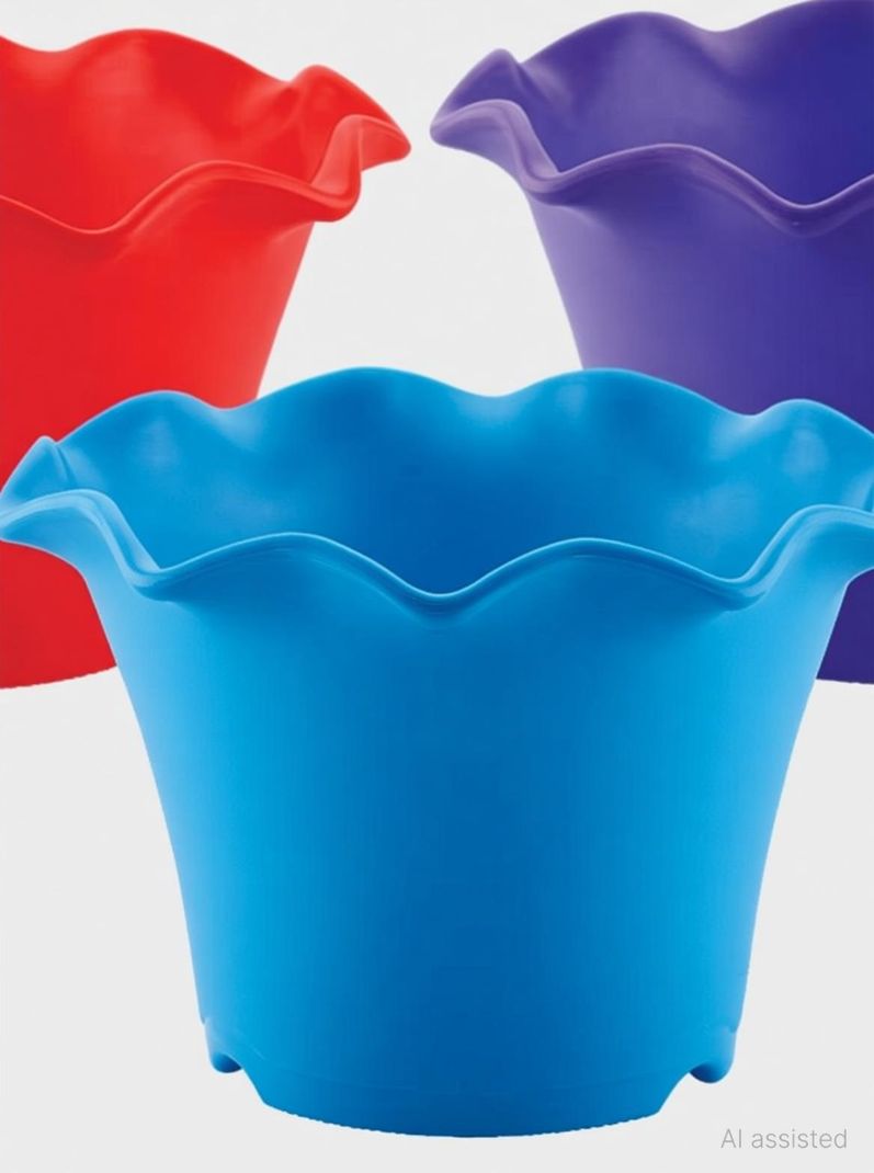 blooming furnancy 8 inch Plastic Flower Pot - Image 3