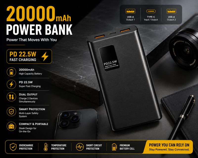 FAHIG 200000 mAh 22.5W Power Bank - Image 3