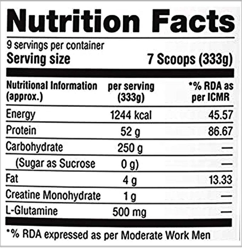 Muscle Mass Gainer with Protein & Creatine 1 kg - Image 6