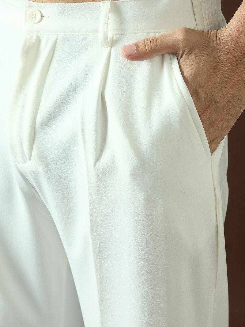 Ethnic Bay Men White Modal Korean Pant - Image 3