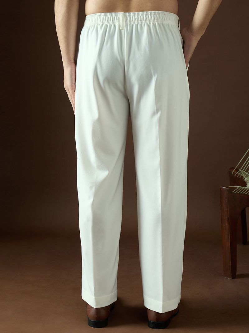 Ethnic Bay Men White Modal Korean Pant - Image 5