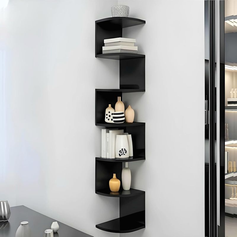 Mark Wood 5 Tier Corner Shelf - Image 3
