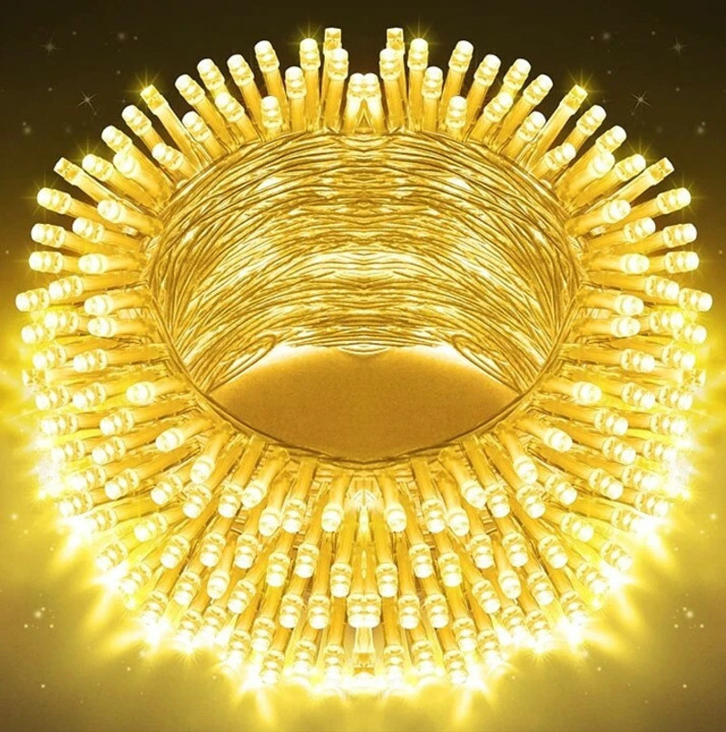 MPROW 40 LEDs 11 m Yellow Steady Bulb Rice Lights (Pack of 1)