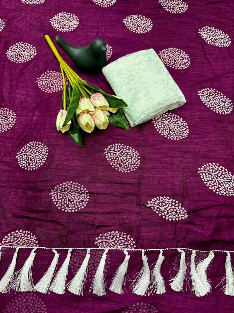 Sadika Printed Silk Blend Saree - Image 5