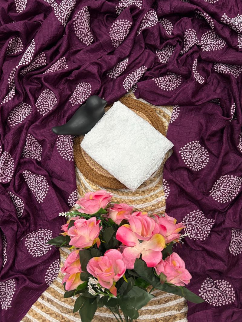 Sadika Printed Silk Blend Saree - Image 6