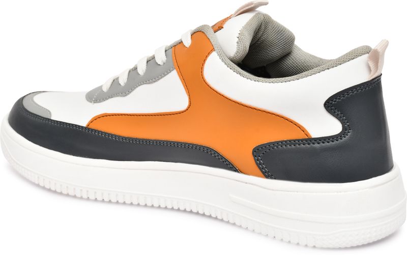 Bacan Multicolor Casuals Sneakers For Men (White, Tan, Grey , 9) - Image 6