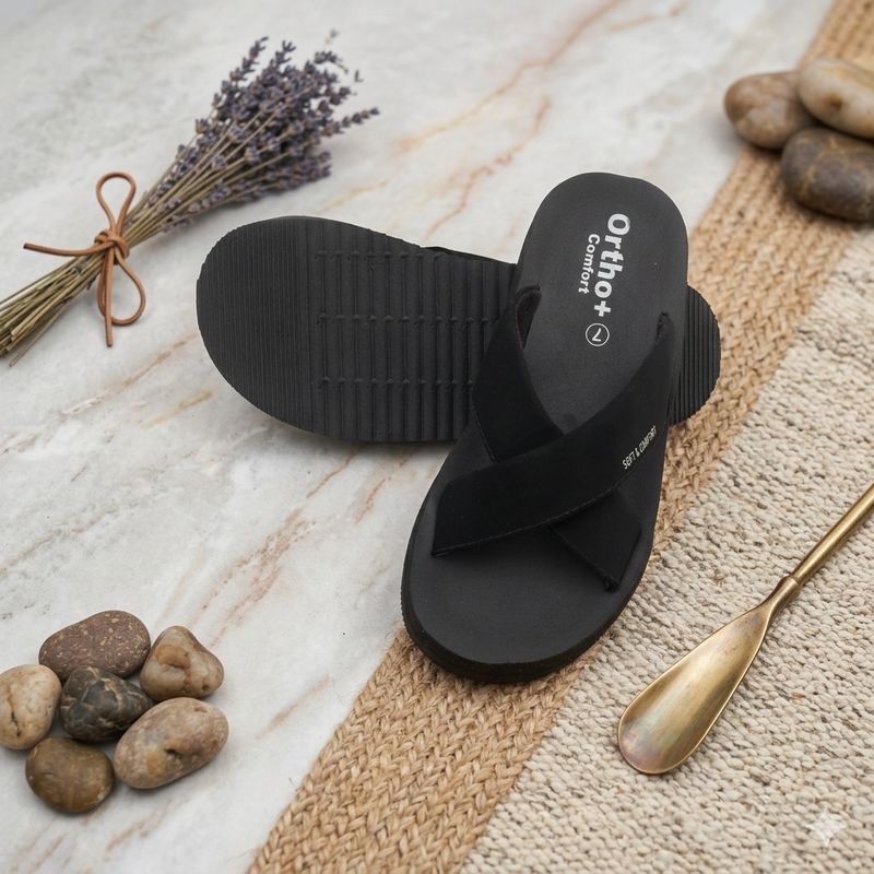 trendy footwear Men Slides Black Size 7 - Image 4
