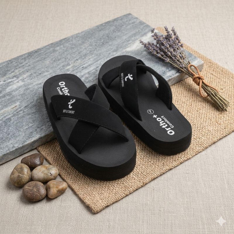 trendy footwear Men Slides Black Size 7 - Image 5