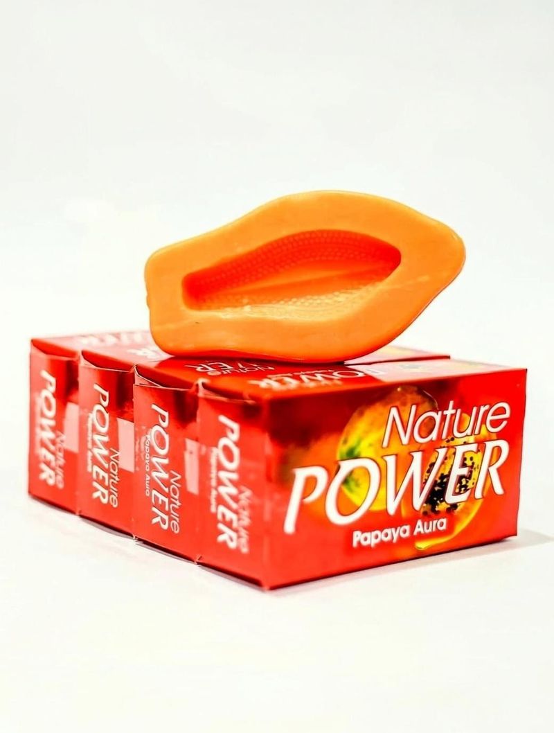 nature power Papaya Aura Soap 4 x 125g Pack of 4 · 125 g (500 g total) - Image 2