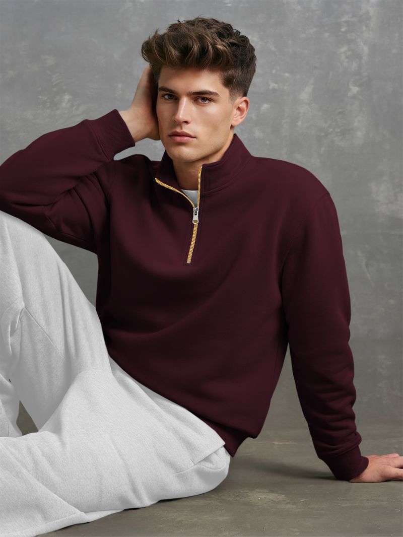 Viktor Men Full Sleeve Solid Sweatshirt - Image 2