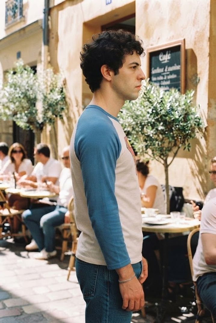 Bartus Men Blue Colorblock Cotton Blend T-Shirt - Image 4