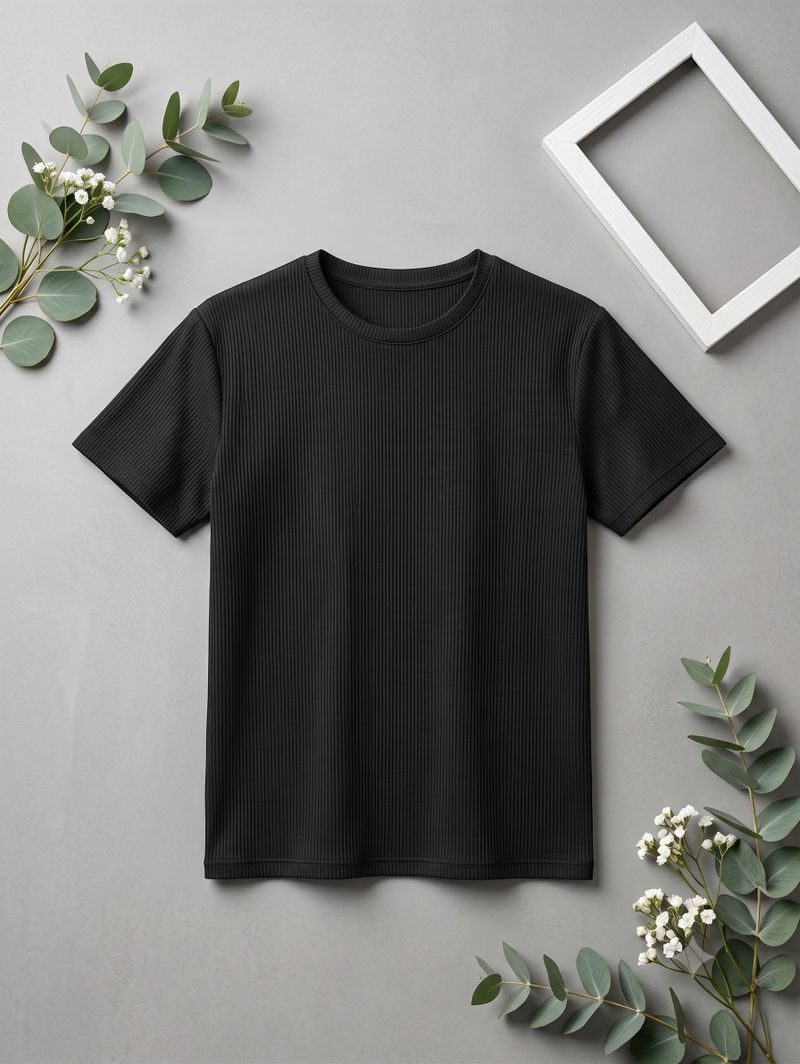 stylesmyth Men Beige, Black T-Shirt - Image 5